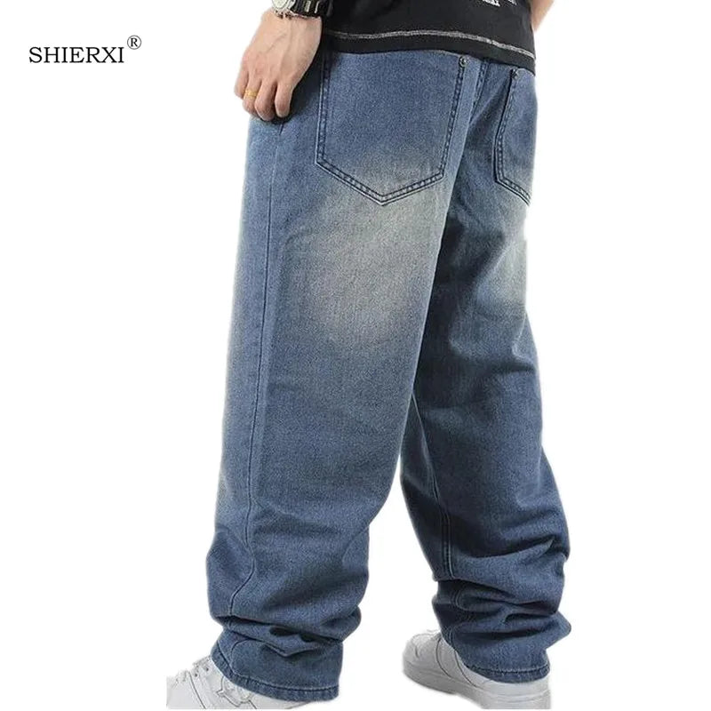 Man Loose Jeans Hiphop Skateboard Jean Baggy Denim Pants Street Men 4 Seasons Trousers big Size 30-46