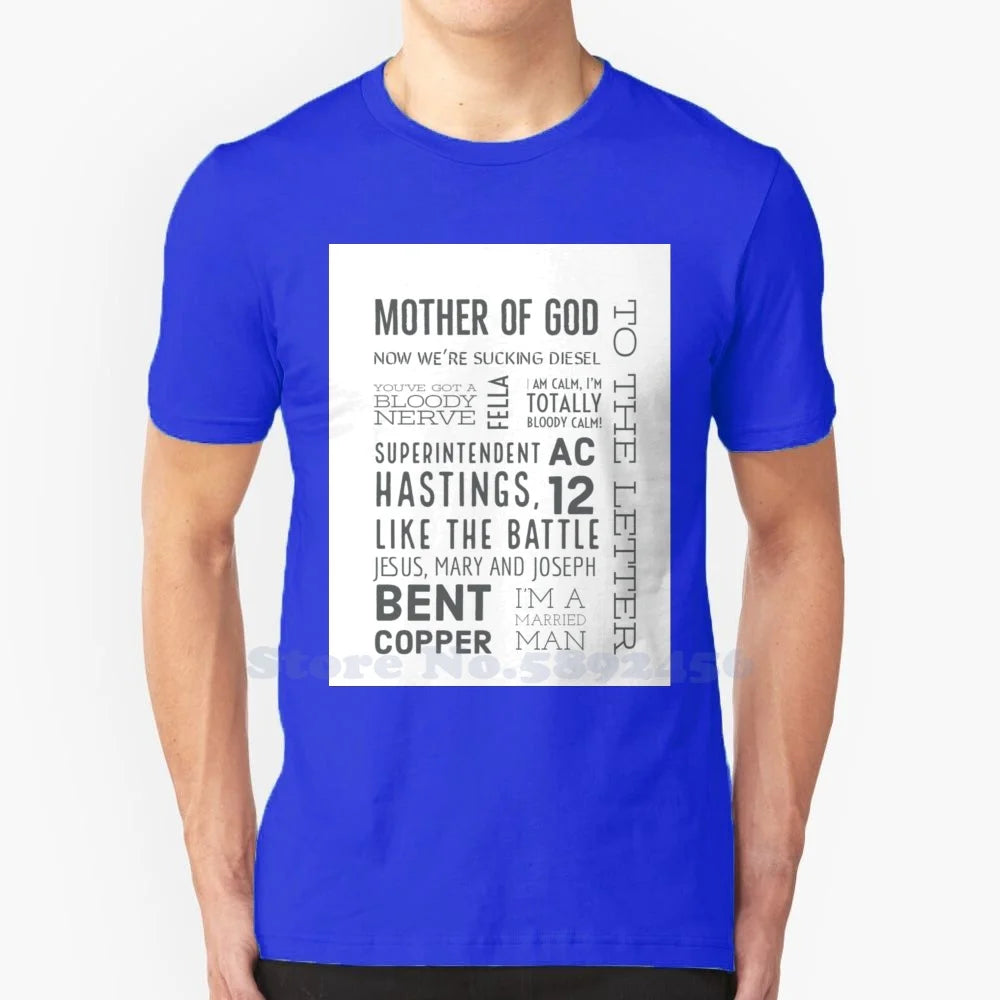 Ted Hastings' Greatest Quotes From Line Of Duty 100% Pure Cotton Hoodie Line Of Duty Ted Hastings Ac12 Mother Of God Bent