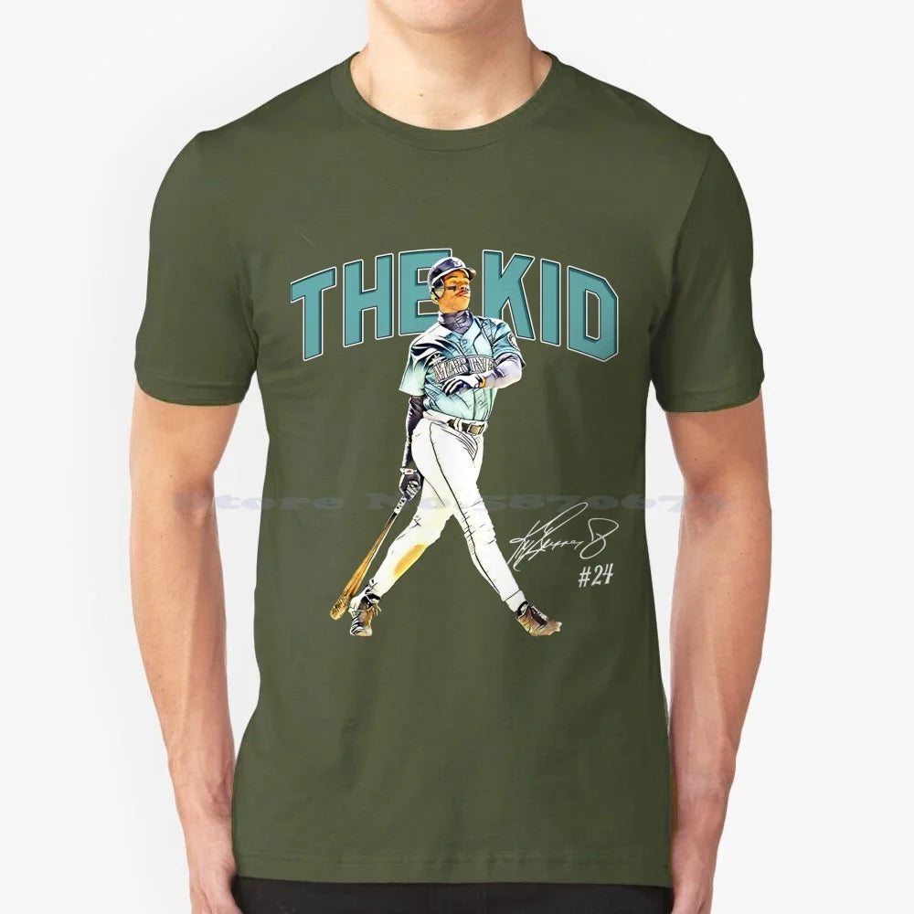 Ken Griffey Jr The Kid Seattle Baseball Legend Signature Vintage Retro 80S 90S Bootleg Rap Style 100% Cotton Hoodie T Shirt Ken