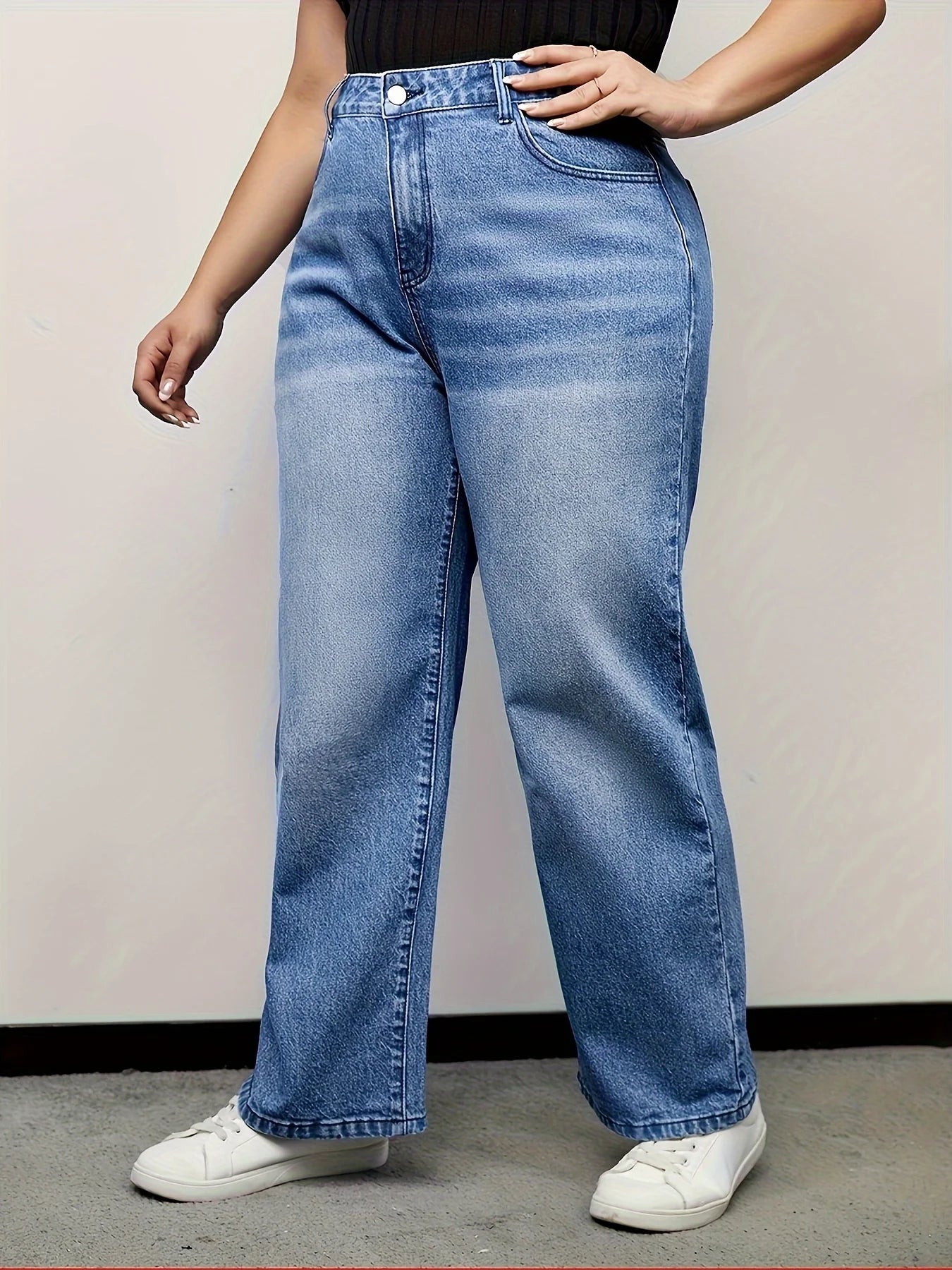 Women's loose plus size jeans