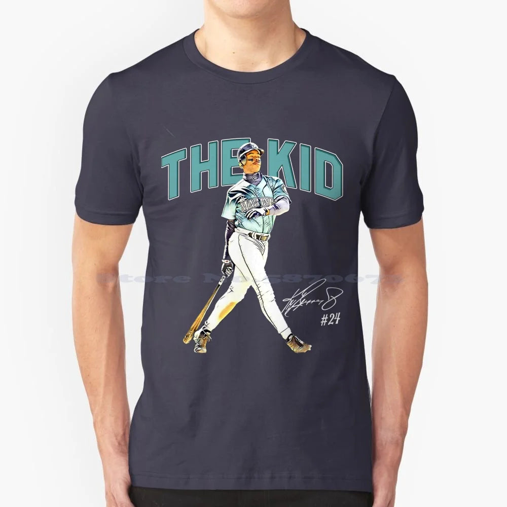 Ken Griffey Jr The Kid Seattle Baseball Legend Signature Vintage Retro 80S 90S Bootleg Rap Style 100% Cotton Hoodie T Shirt Ken