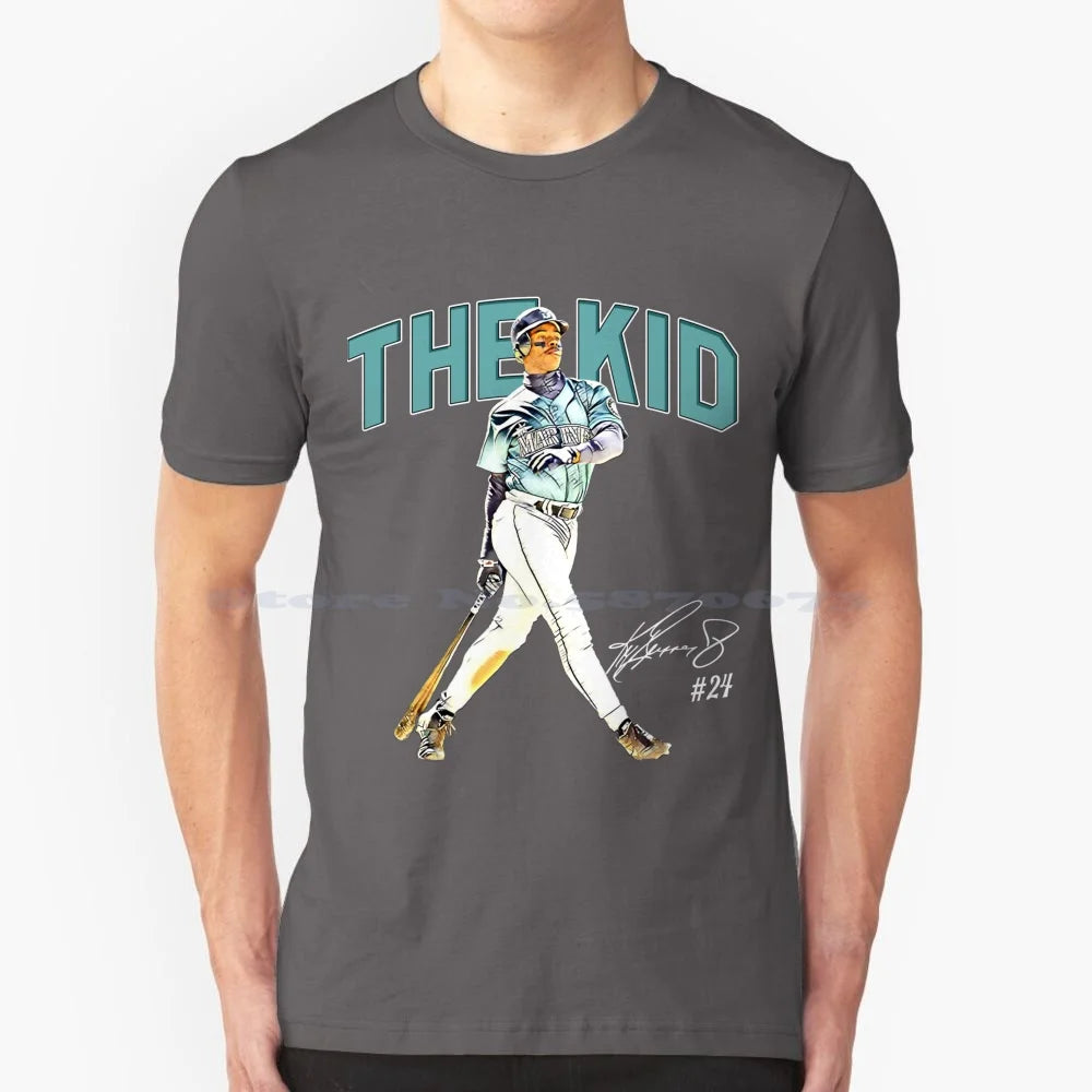 Ken Griffey Jr The Kid Seattle Baseball Legend Signature Vintage Retro 80S 90S Bootleg Rap Style 100% Cotton Hoodie T Shirt Ken