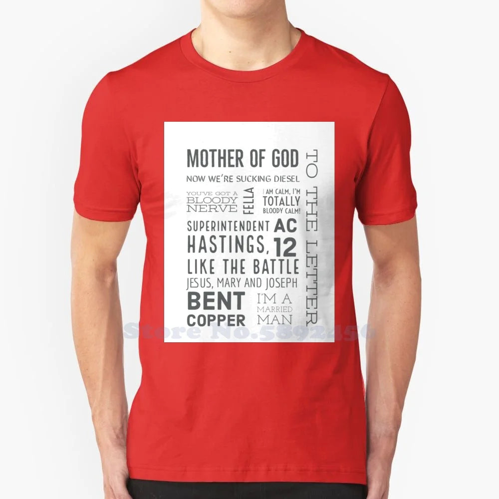 Ted Hastings' Greatest Quotes From Line Of Duty 100% Pure Cotton Hoodie Line Of Duty Ted Hastings Ac12 Mother Of God Bent