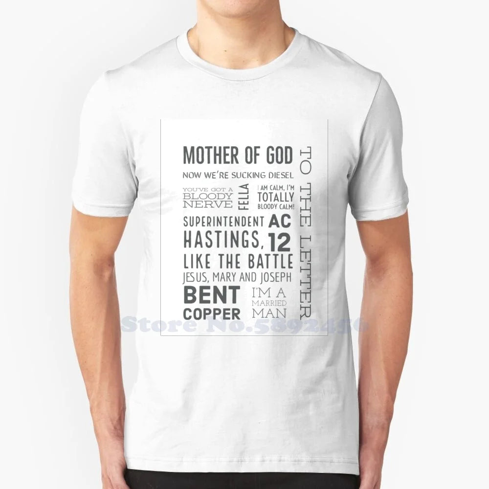 Ted Hastings' Greatest Quotes From Line Of Duty 100% Pure Cotton Hoodie Line Of Duty Ted Hastings Ac12 Mother Of God Bent