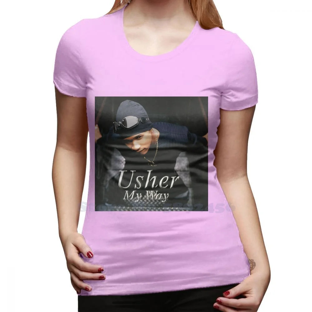 My Way Usher 100% Pure Cotton Hoodie Confessions Usher Usher American Singer Songwriter Logo Usher American Singer Songwriter