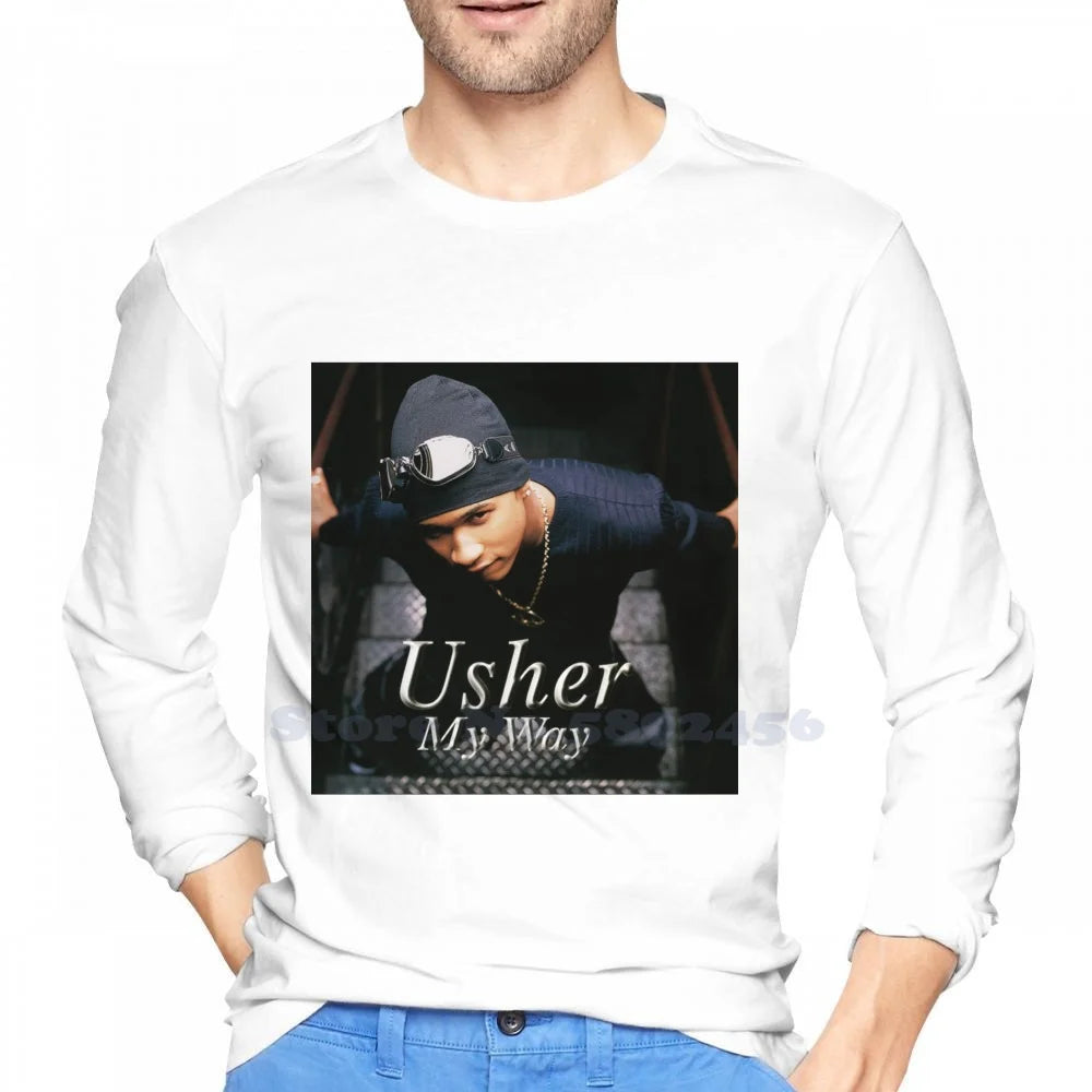 My Way Usher 100% Pure Cotton Hoodie Confessions Usher Usher American Singer Songwriter Logo Usher American Singer Songwriter