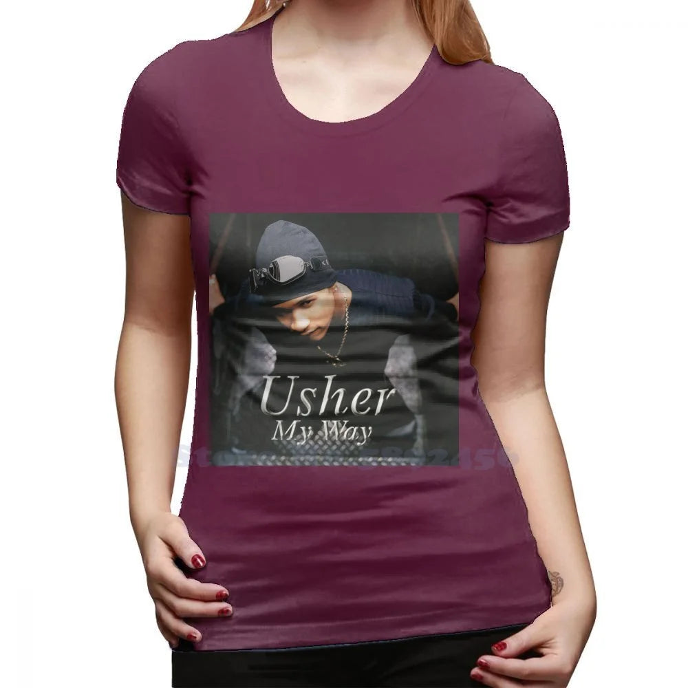 My Way Usher 100% Pure Cotton Hoodie Confessions Usher Usher American Singer Songwriter Logo Usher American Singer Songwriter