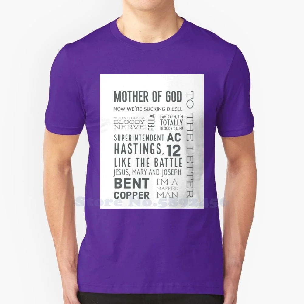 Ted Hastings' Greatest Quotes From Line Of Duty 100% Pure Cotton Hoodie Line Of Duty Ted Hastings Ac12 Mother Of God Bent