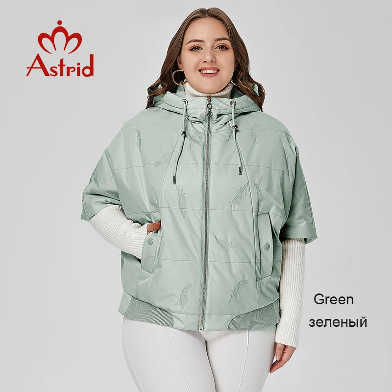 Astrid 2022 Spring Women Parkas Plus Size Coat Loose Short Padded Hooded Women's Jacket Fashion Outerwear Quilted Thin Cotton