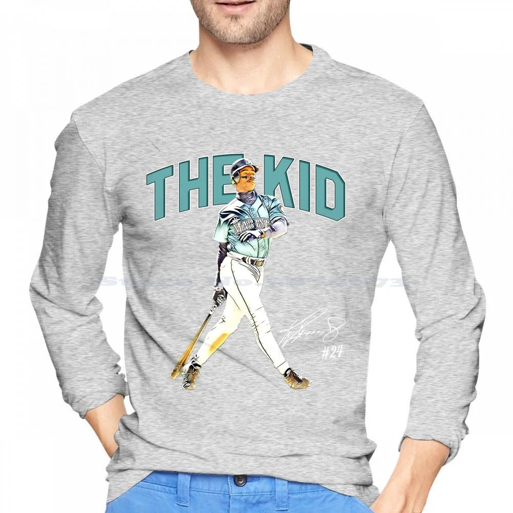 Ken Griffey Jr The Kid Seattle Baseball Legend Signature Vintage Retro 80S 90S Bootleg Rap Style 100% Cotton Hoodie T Shirt Ken