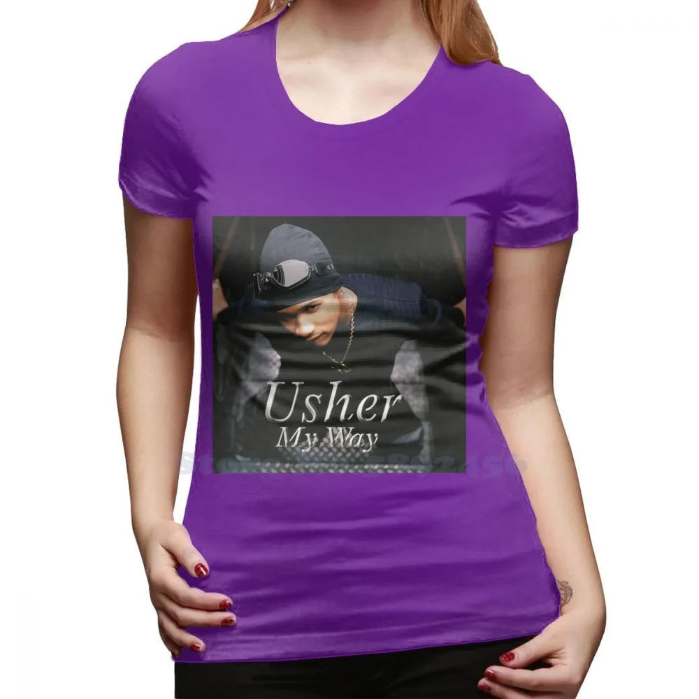 My Way Usher 100% Pure Cotton Hoodie Confessions Usher Usher American Singer Songwriter Logo Usher American Singer Songwriter