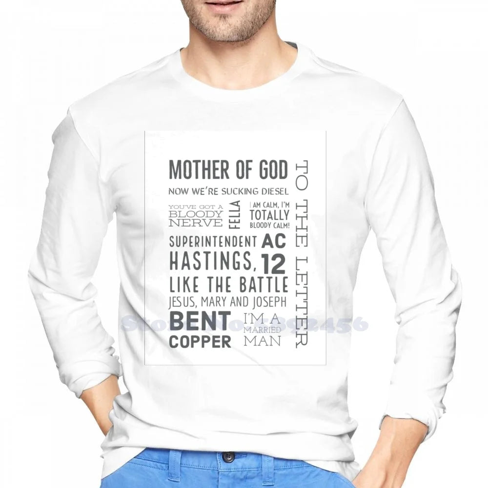 Ted Hastings' Greatest Quotes From Line Of Duty 100% Pure Cotton Hoodie Line Of Duty Ted Hastings Ac12 Mother Of God Bent