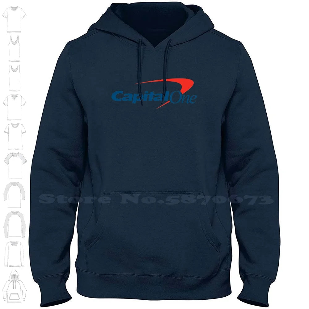 Capital One Logo High-quality Hoodie 100% Cotton Sweatshirt