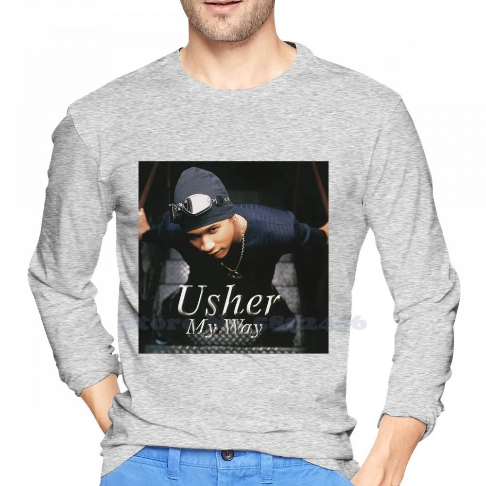 My Way Usher 100% Pure Cotton Hoodie Confessions Usher Usher American Singer Songwriter Logo Usher American Singer Songwriter