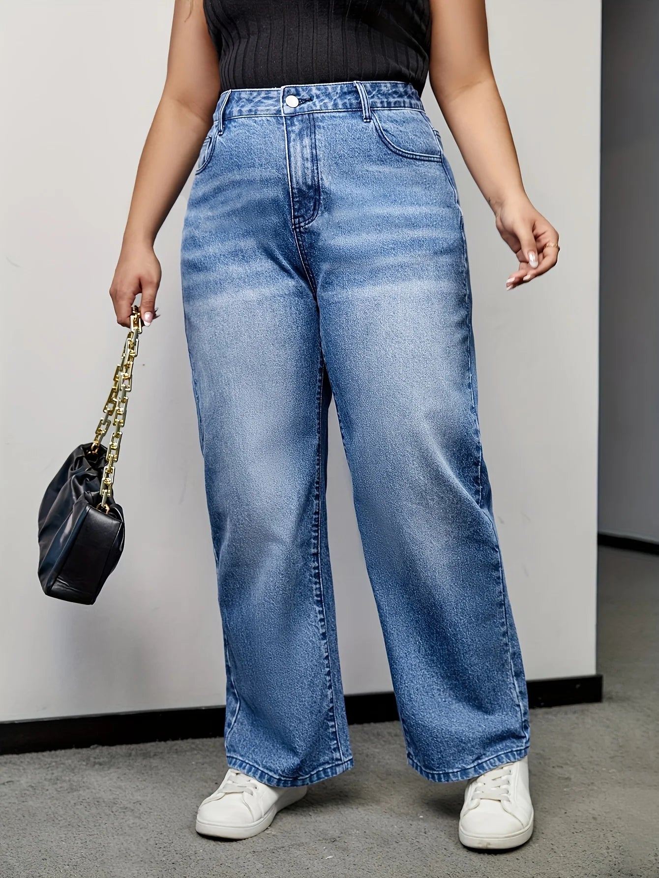 Women's loose plus size jeans