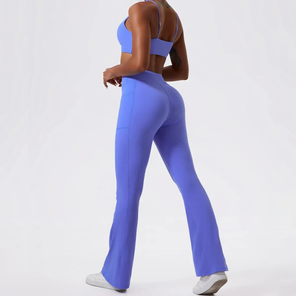 Zen Rhyme Nude Feel Wide Leg Cross Belt Tight High Yoga Hip Lifting Stretch Sports Breathable Fitness Femme Homme Pants