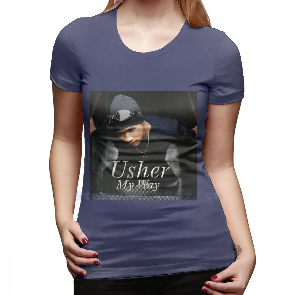 My Way Usher 100% Pure Cotton Hoodie Confessions Usher Usher American Singer Songwriter Logo Usher American Singer Songwriter