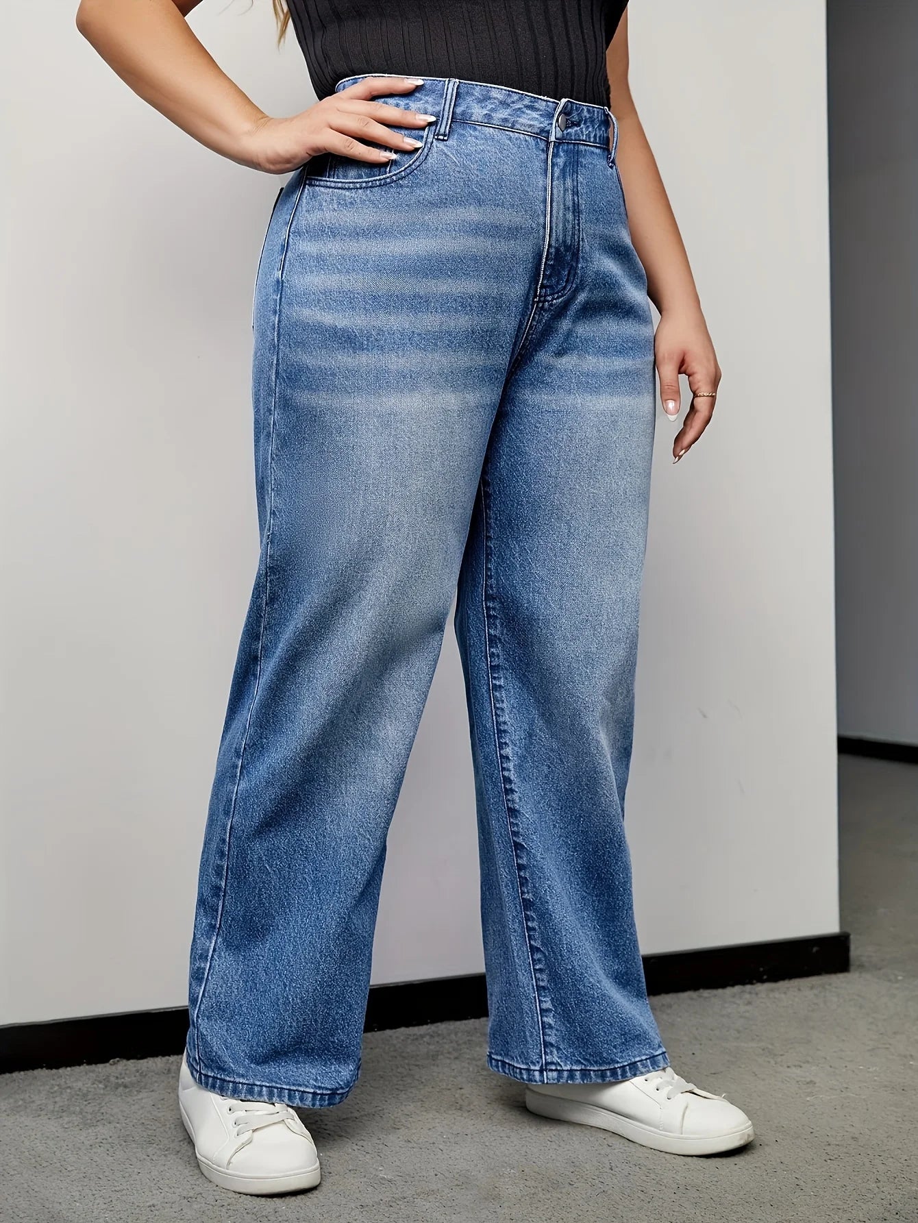 Women's loose plus size jeans